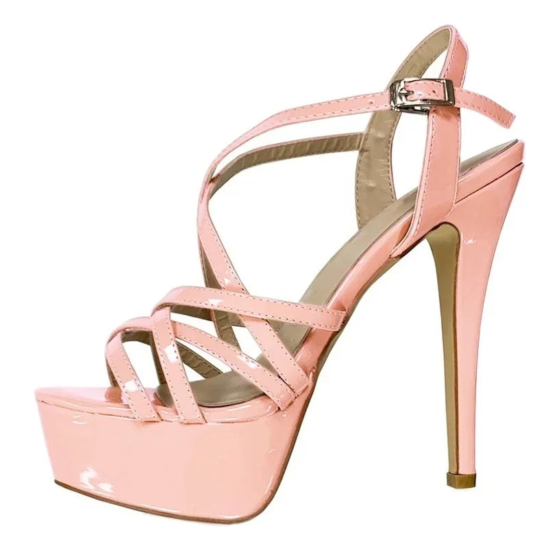 14CM Open Toe Platform High Heels