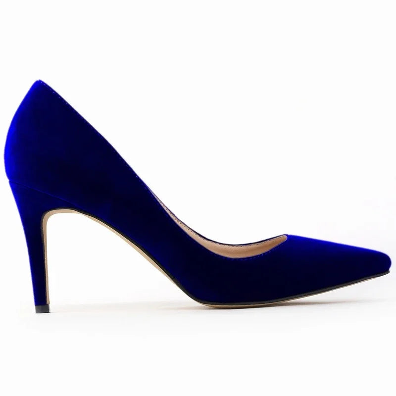 8cm Suede Ponited Toes High Heels