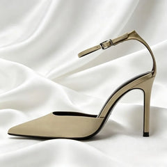 Sexy Pointed Toe Silk Pumps
