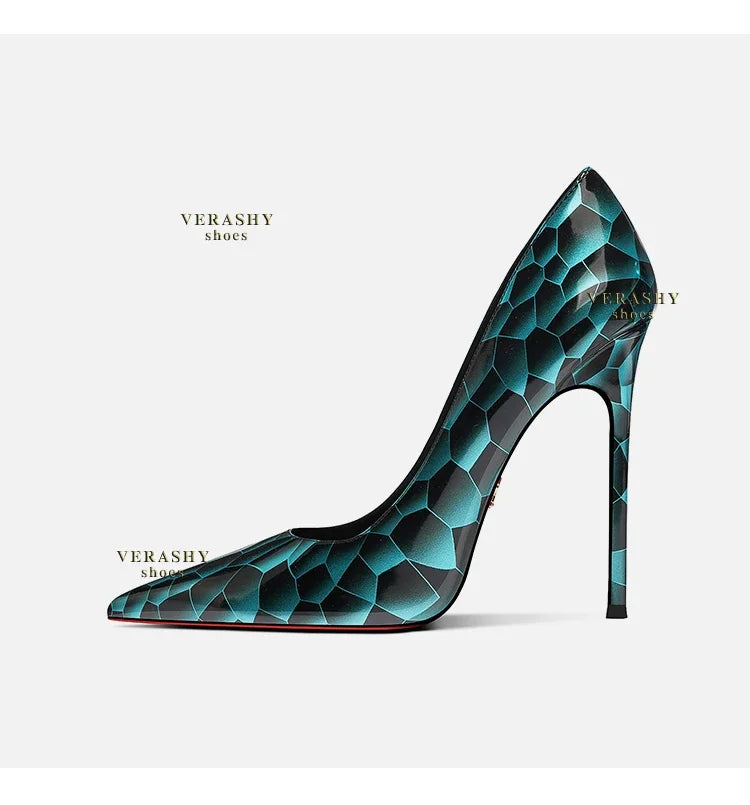 Stone leopard print pointed high-heeled shoes for women
