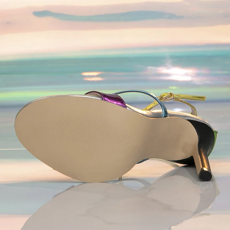 Mixed Colors Women Sexy Stiletto Sandals