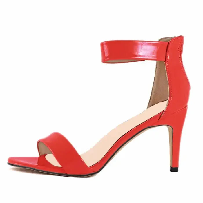 9cm Sexy Open Toe High Heels Buckle Thin Heel