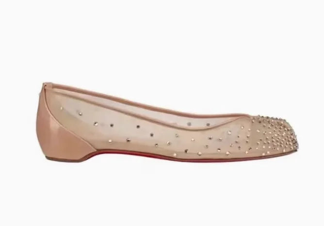 Spring Water Diamond Lace Mesh Breathable High Heels