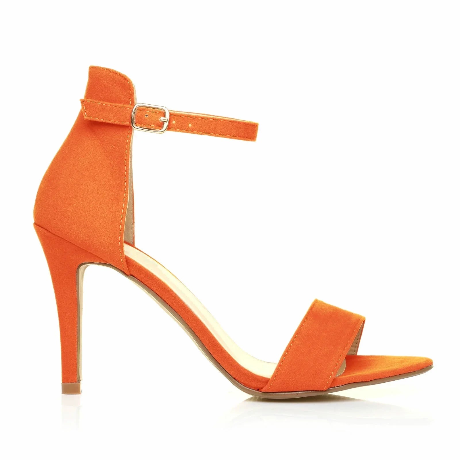 9cm Mid Thin Heel Summer Open Toe Ankle Strap High Heels