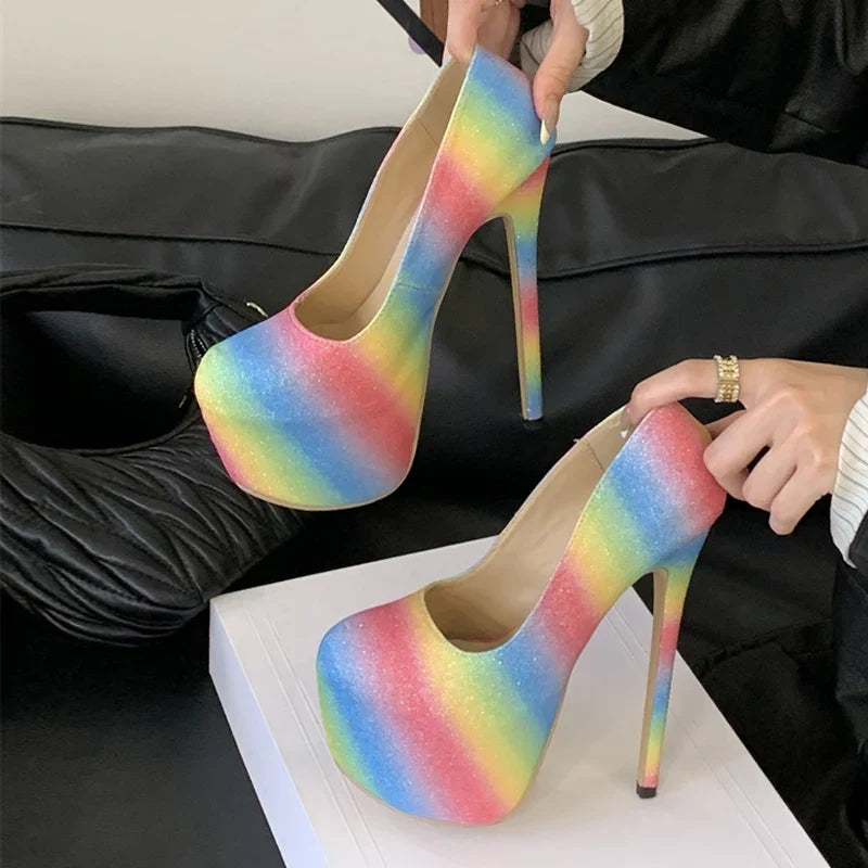 17CM Stiletto High Heels Wedding Banquet Ladies Shoes