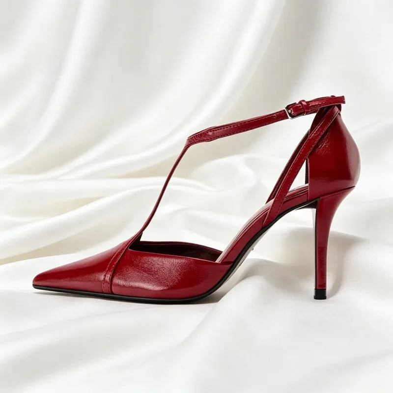 Elegant Red Patent Leather Heels