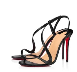 Thin heeled gold thong Sandals