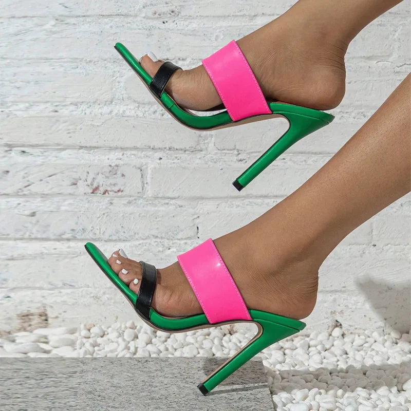 Sexy Pointed Toe High Heels Modern Slippers
