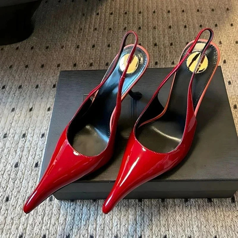 Sexy Pointed Toe Slingback Heels
