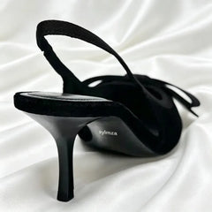 Black Butterfly-knot Decorate Pumps