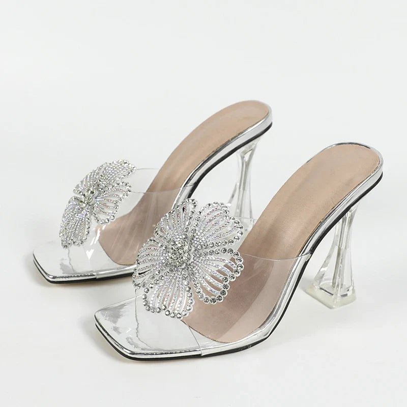 Strange Style Clear High Heels Transparent Slippers