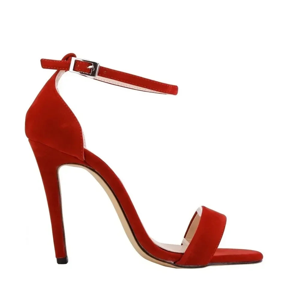 Open Toe Ankle Strap Stilettos Heel