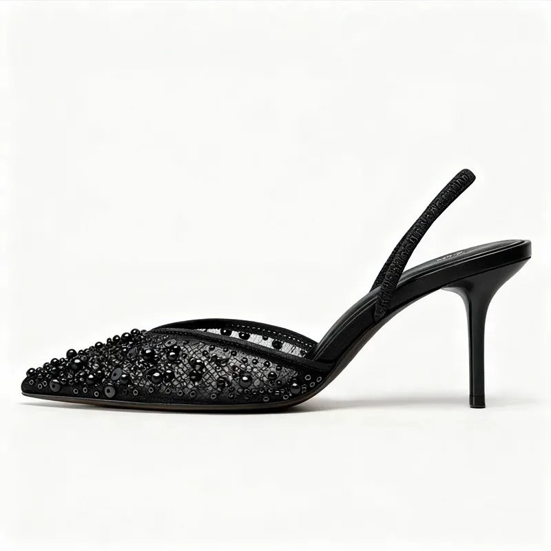 Comfort Mesh Pointed Toe High Heels