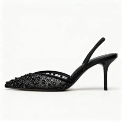 Comfort Mesh Pointed Toe High Heels