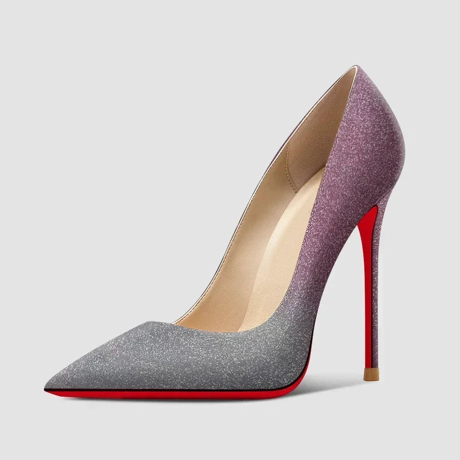 12cm black super high heels