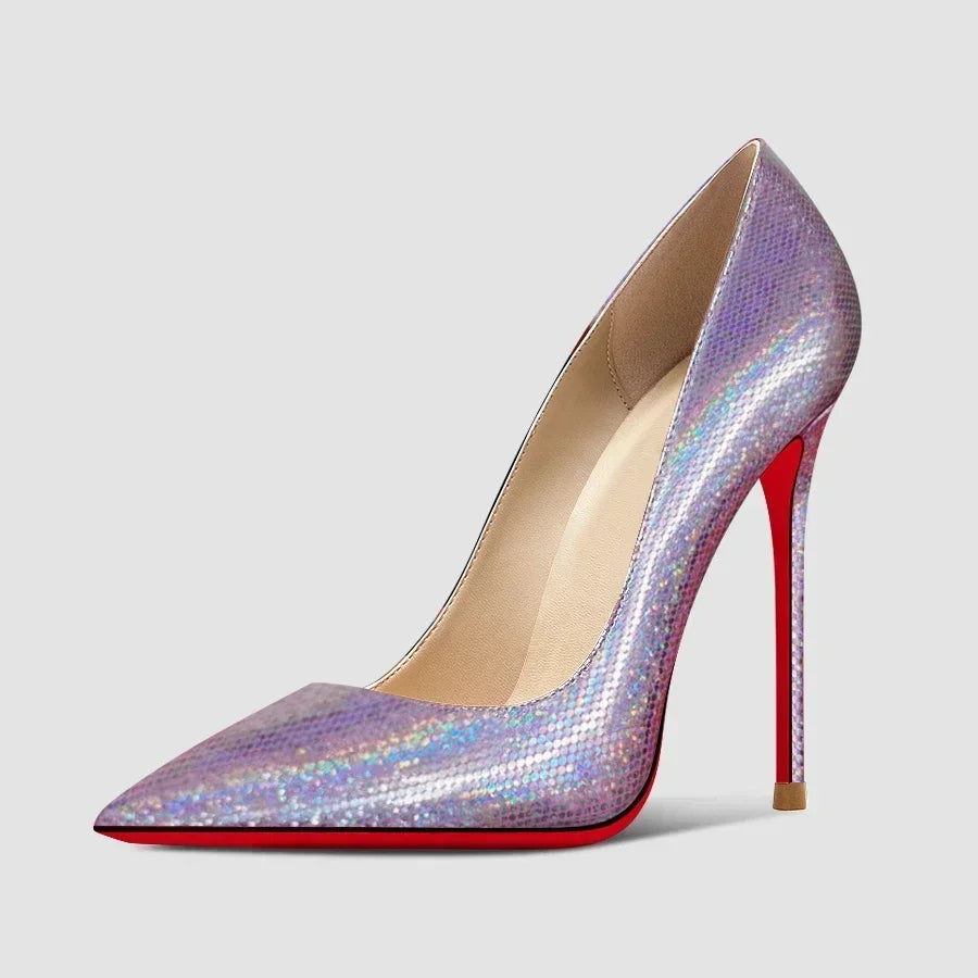 12cm black super high heels