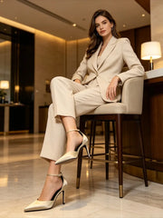 Sexy Pointed Toe Silk Pumps