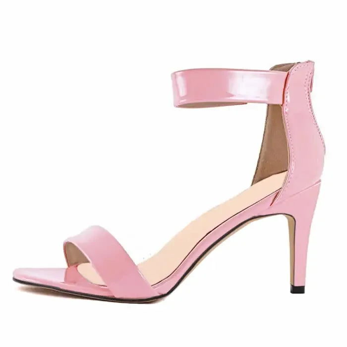 9cm Sexy Open Toe High Heels Buckle Thin Heel