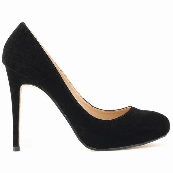 Women Stilettos Pumps Sexy 11cm Round Toe Velvet High Heels