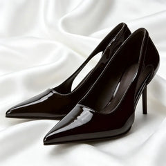 Sexy Brown Patent Leather Pointed Toe High Heels