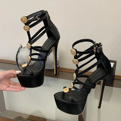 Runway Style Sexy Super High Heels Platform Sandals