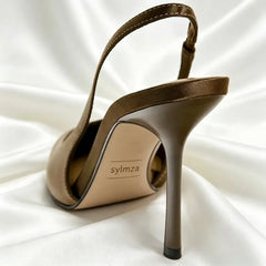 Sexy Pointed Toe Back Strap Designer Pumps