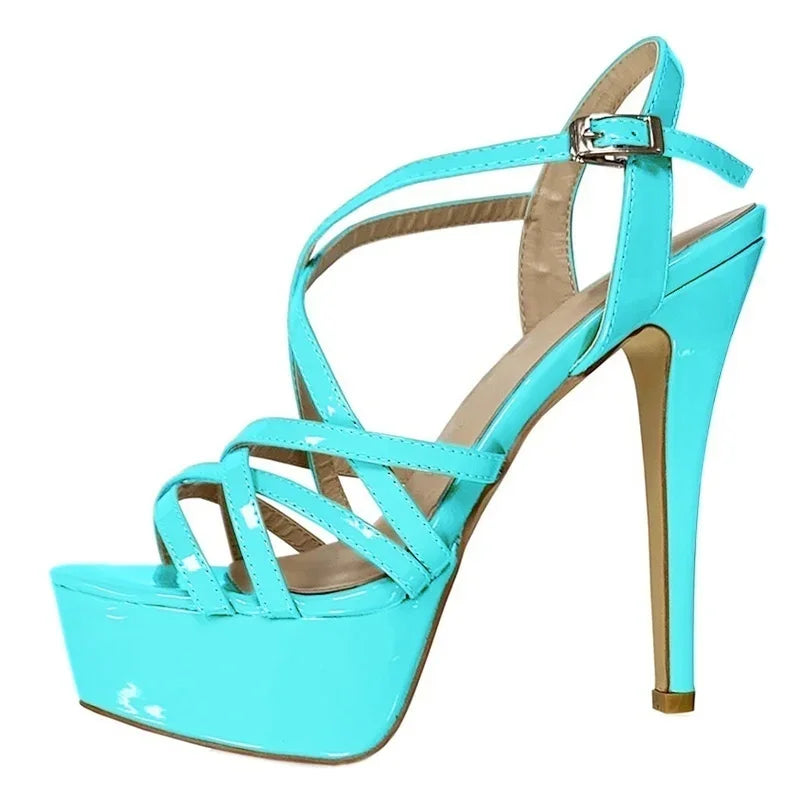 14CM Open Toe Platform High Heels