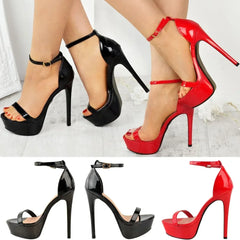 Open Toes Supper High Heels Nighclub Platform Black Nude Party Wedding Shoes