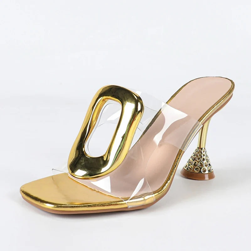 Street Outdoor Hollow Out PVC Transparent Slippers