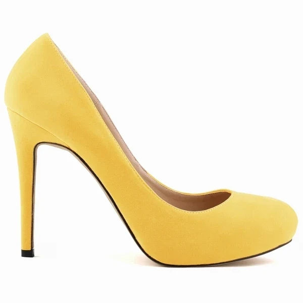 Women Stilettos Pumps Sexy 11cm Round Toe Velvet High Heels