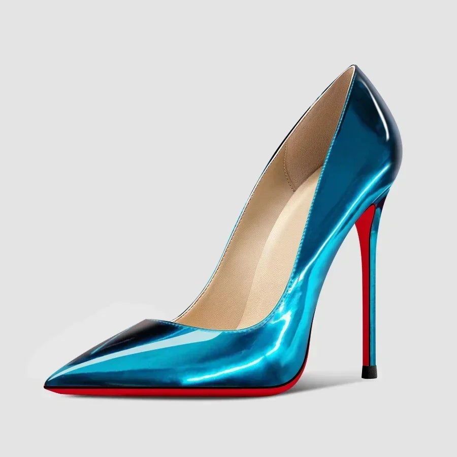 12cm black super high heels