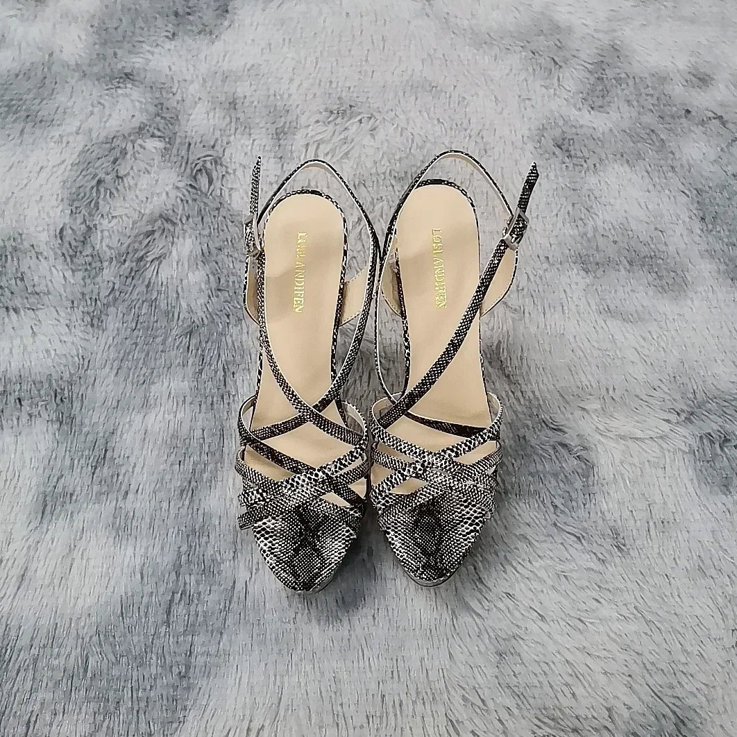 14CM Open Toe Platform High Heels