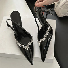 Sexy CRYSTAL DIAMOND Buckle Strap Women Pumps