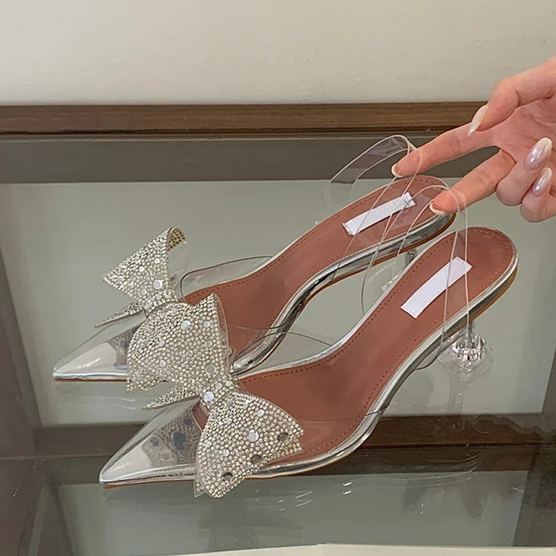 Sequined Crystal Bowknot Women Pumps