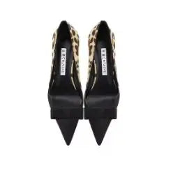 Leopard Print Suede High Heels