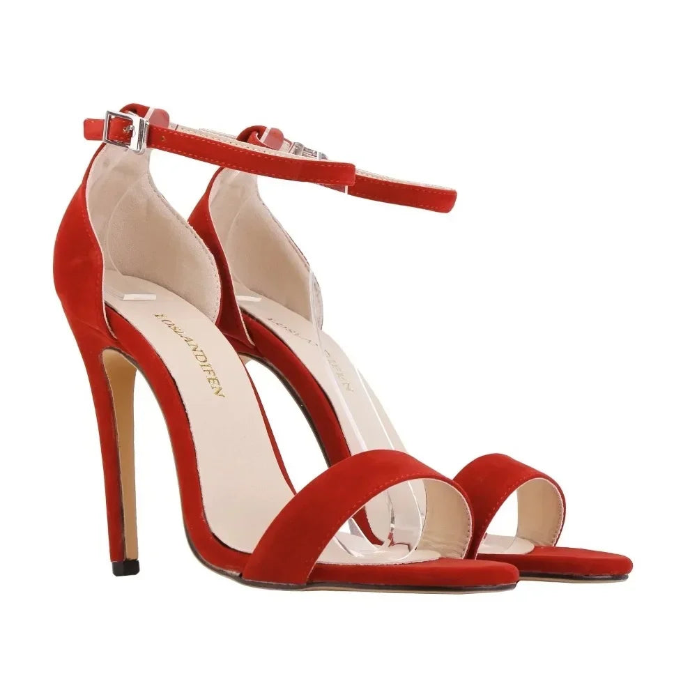 Open Toe Ankle Strap Stilettos Heel