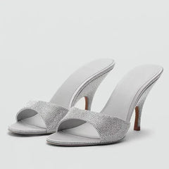 Slope Shape Thin Heels Slippers