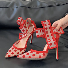 Elegant Pointed Toe Red High Heels