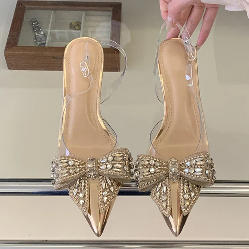 Elegant Woman Bride Wedding Prom Shoes Sexy Back Buckle Strap Sandals