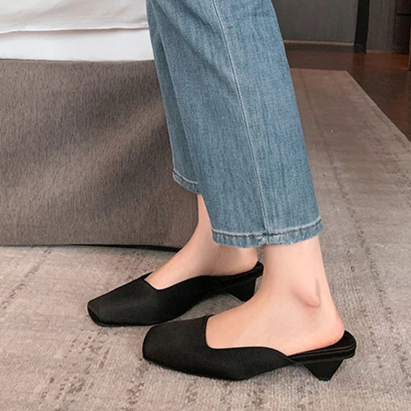Elegant Square Toe Strange Low Heels