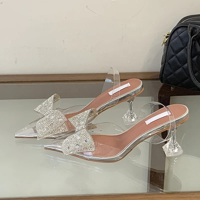 Sequined Crystal Bowknot Women Pumps