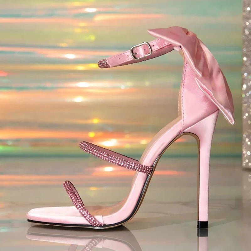 Big Butterfly Knot Ankle Strap Sandals