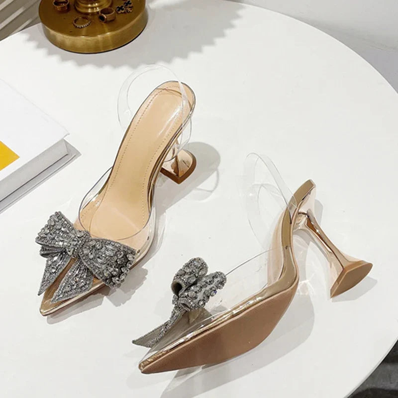 Crystal Sequined Bowknot Women Pumps