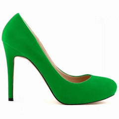 Women Stilettos Pumps Sexy 11cm Round Toe Velvet High Heels