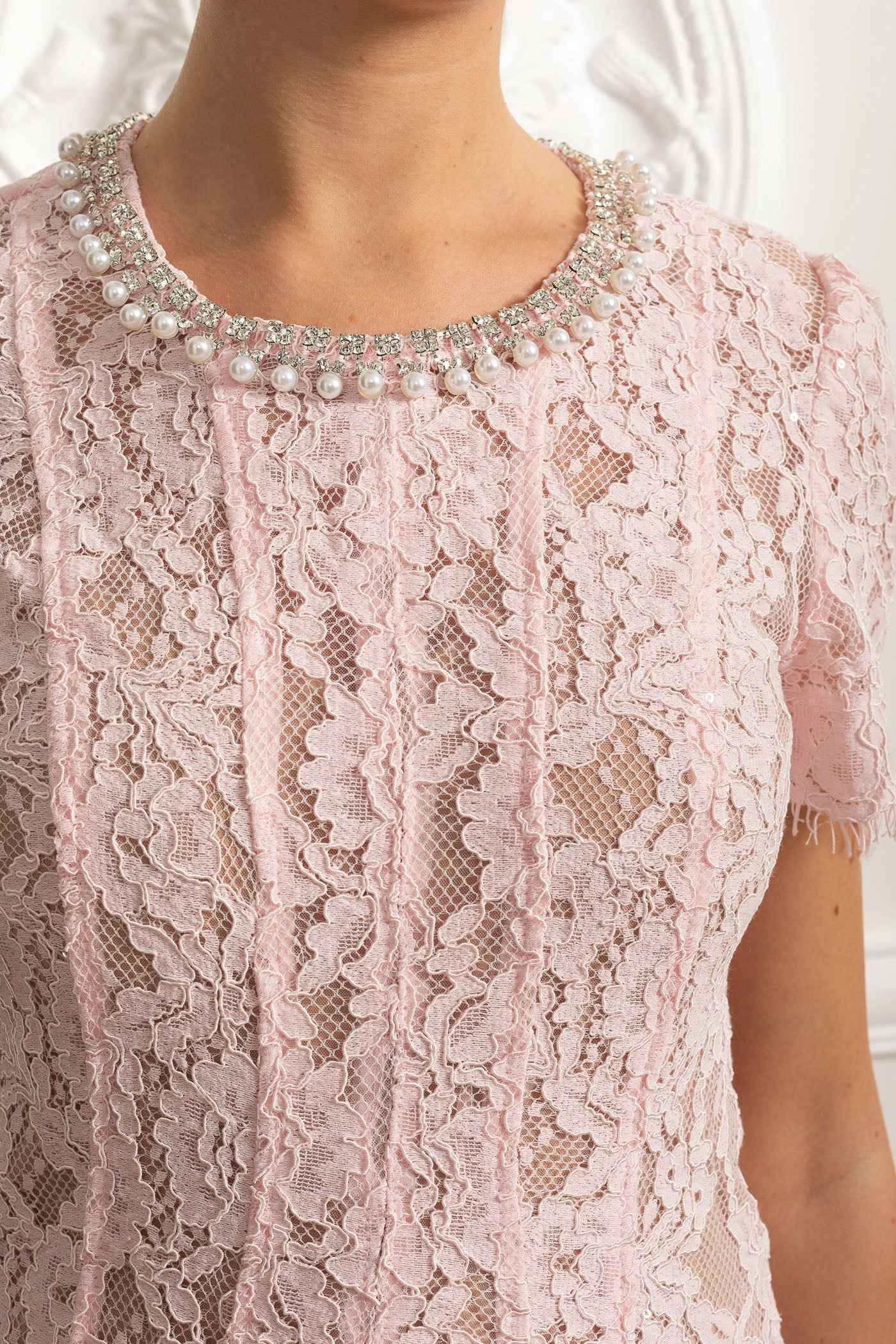 LACE FLORAL MIDI PARTY COCKTAIL DRESS