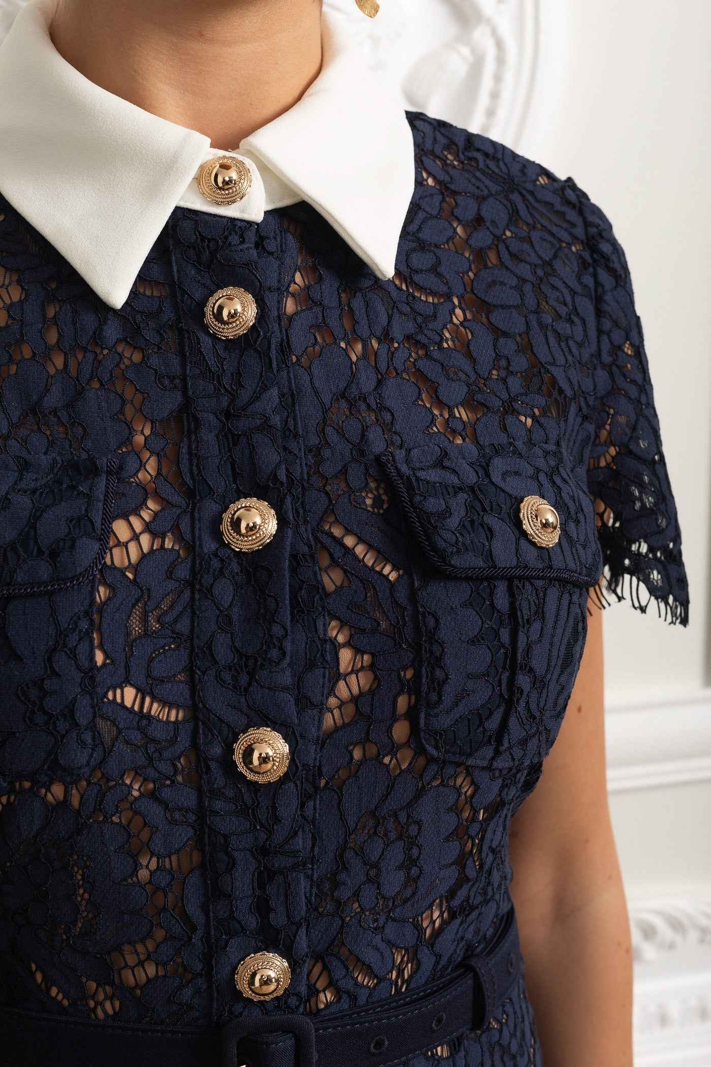 FLORAL LACE MIDI COCKTAIL PARTY DRESS
