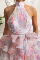 FLORAL RUFFLE MINI PARTY SUMMER DRESS