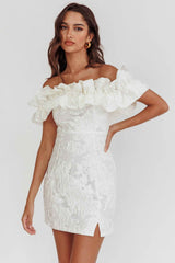STRAPLESS FLORAL MINI PARTY COCKTAIL DRESS