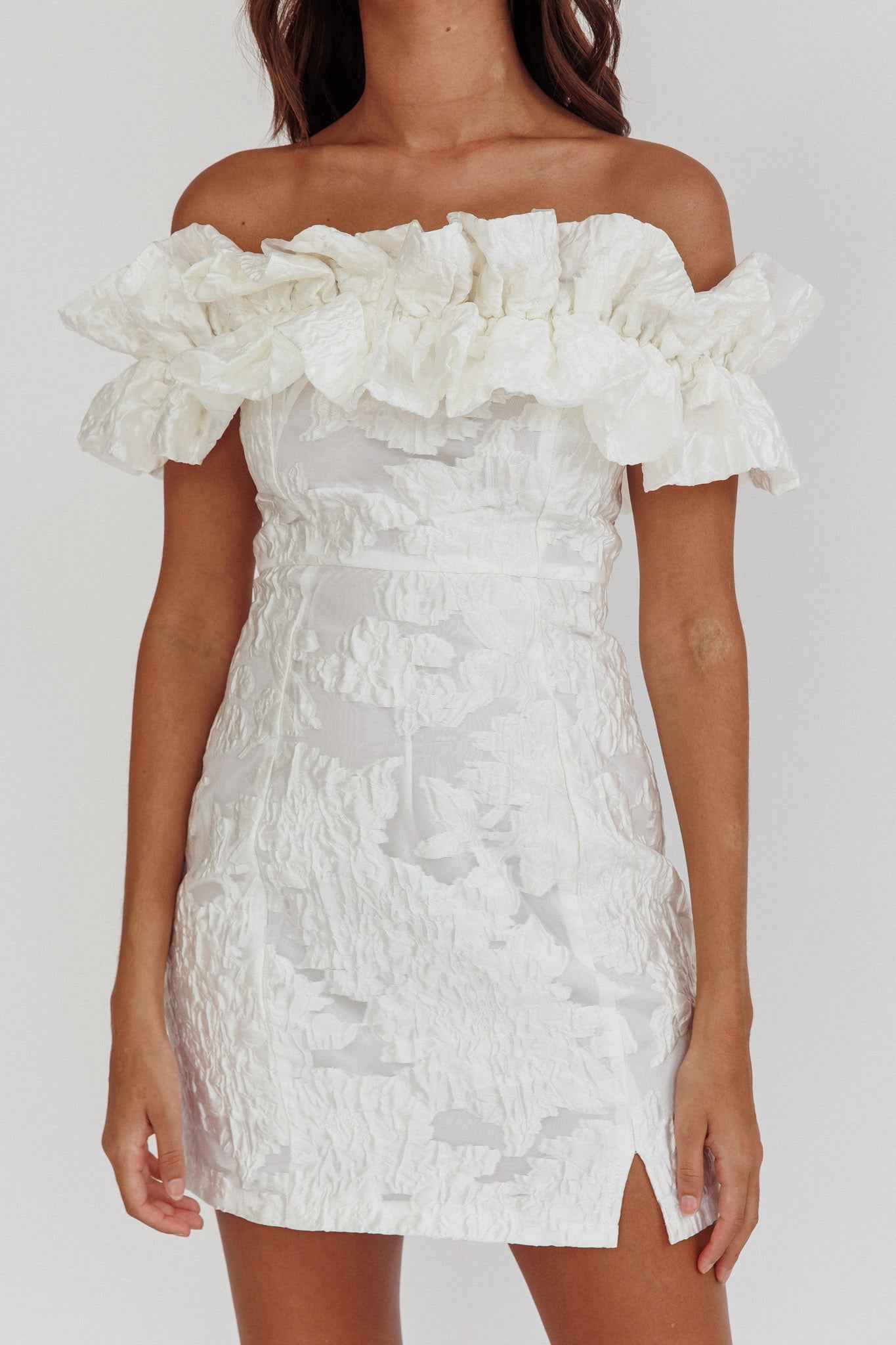 STRAPLESS FLORAL MINI PARTY COCKTAIL DRESS