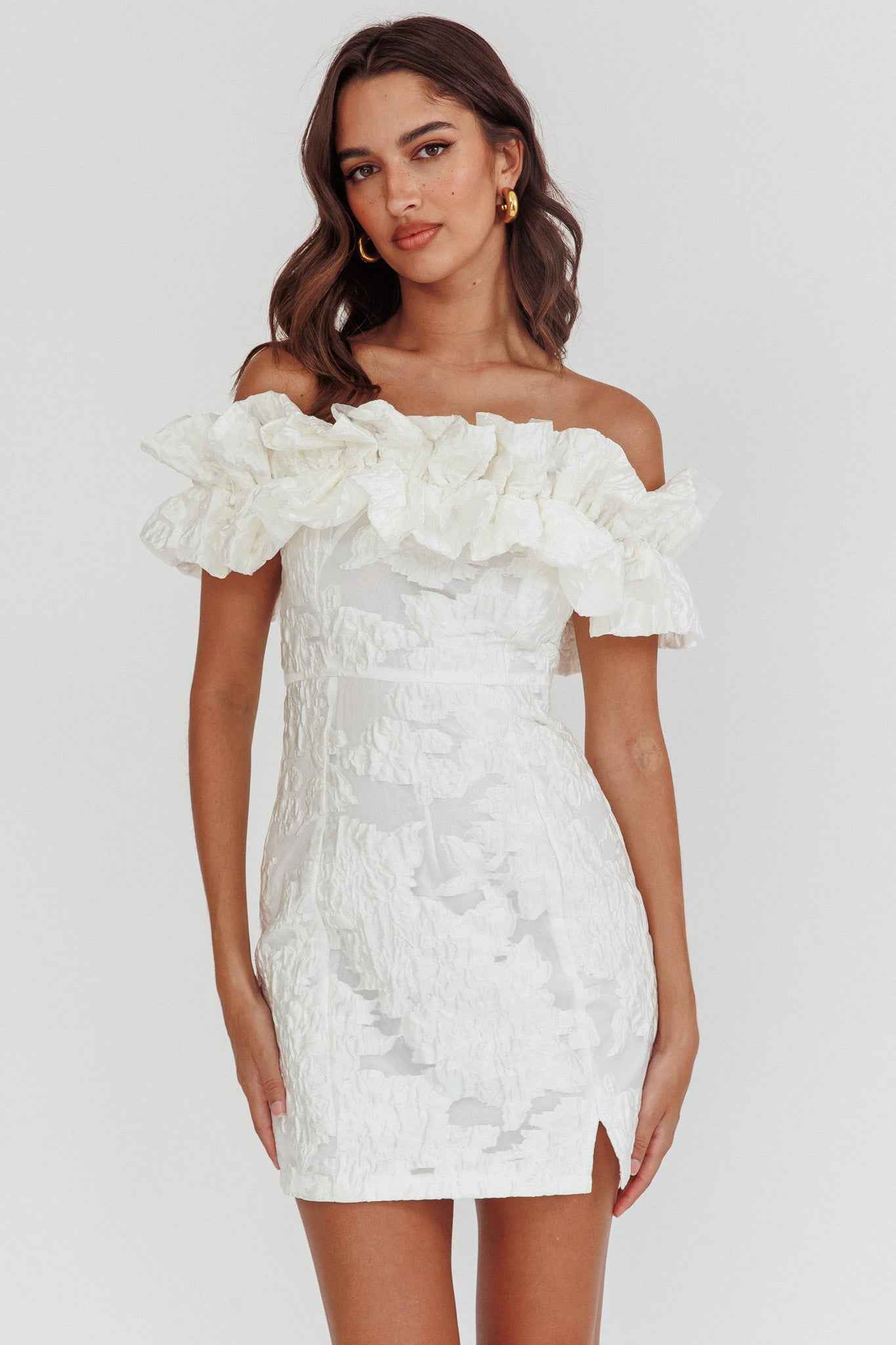 STRAPLESS FLORAL MINI PARTY COCKTAIL DRESS